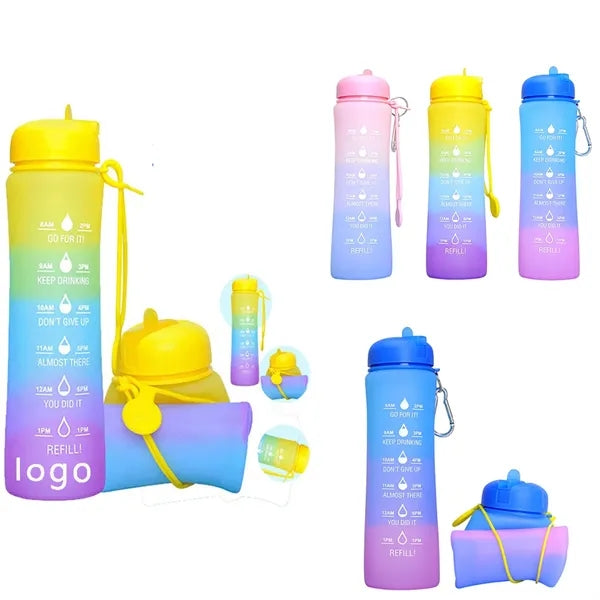 20 oz Creative Silicone Folding Water Bottle
