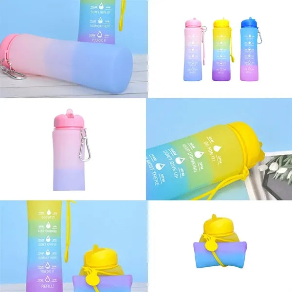 20 oz Creative Silicone Folding Water Bottle