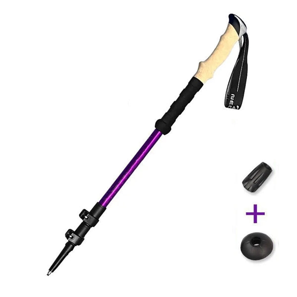 Pair of 2 Walking Sticks Collapsible Hiking Poles