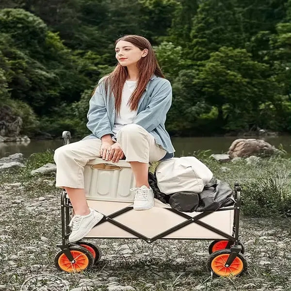 Outdoor Collapsible Wagon With Table Board