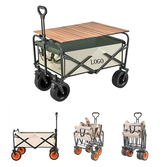Outdoor Collapsible Wagon With Table Board