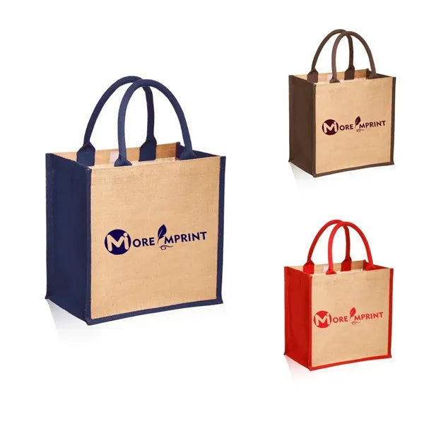 Advertising Stylish Rope Handle Jute Tote Bags
