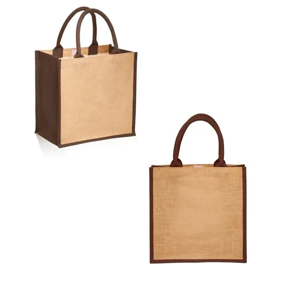 Advertising Stylish Rope Handle Jute Tote Bags