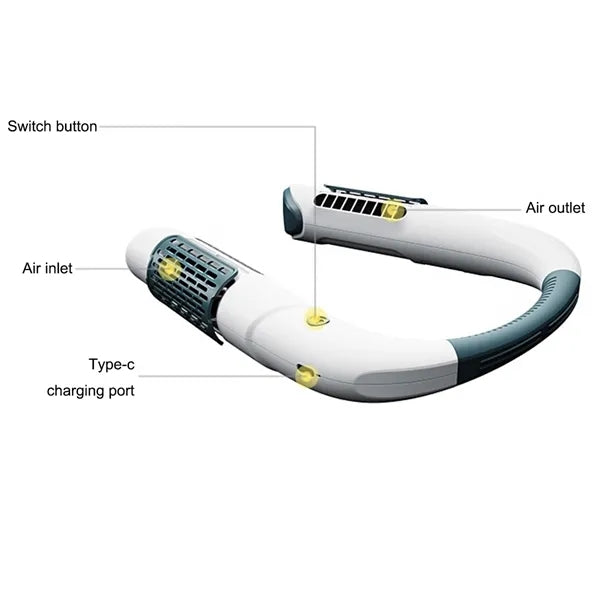 Rechargeable Bladeless Halterneck Fan