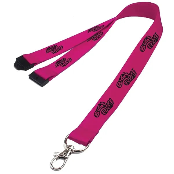 0.62" Polyester Lanyard with Safety Breakaway