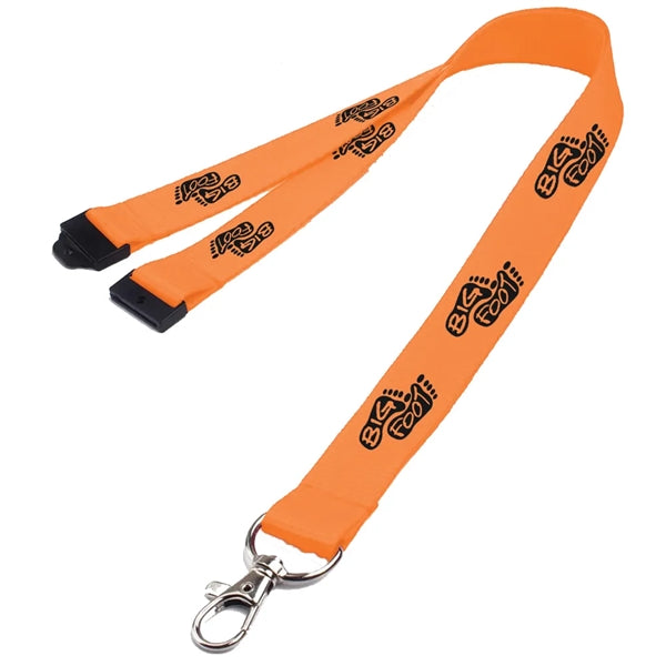 0.62" Polyester Lanyard with Safety Breakaway
