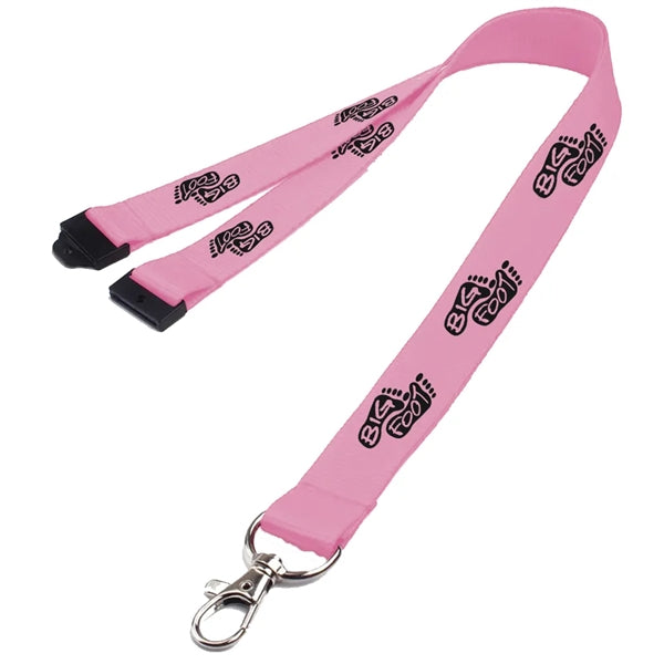 0.62" Polyester Lanyard with Safety Breakaway