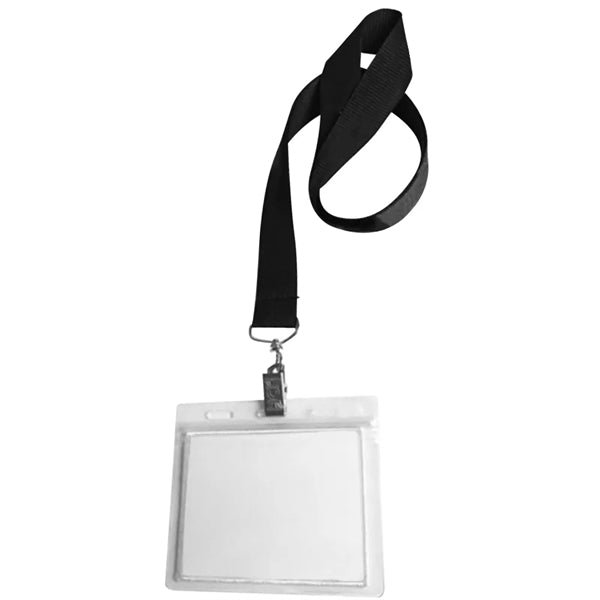 0.75" Lanyard Screen Printed with Badge Holder