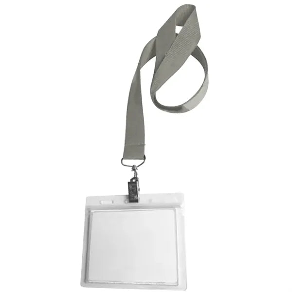 0.75" Lanyard Screen Printed with Badge Holder