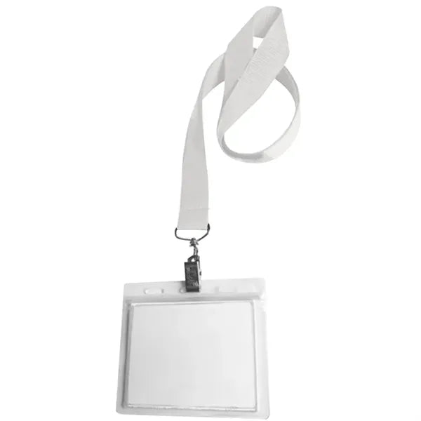 0.75" Lanyard Screen Printed with Badge Holder