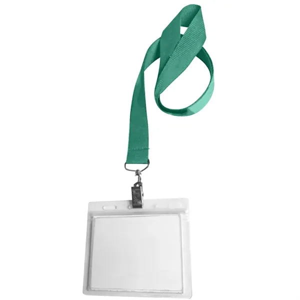 0.75" Lanyard Screen Printed with Badge Holder