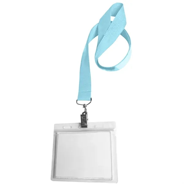 0.75" Lanyard Screen Printed with Badge Holder