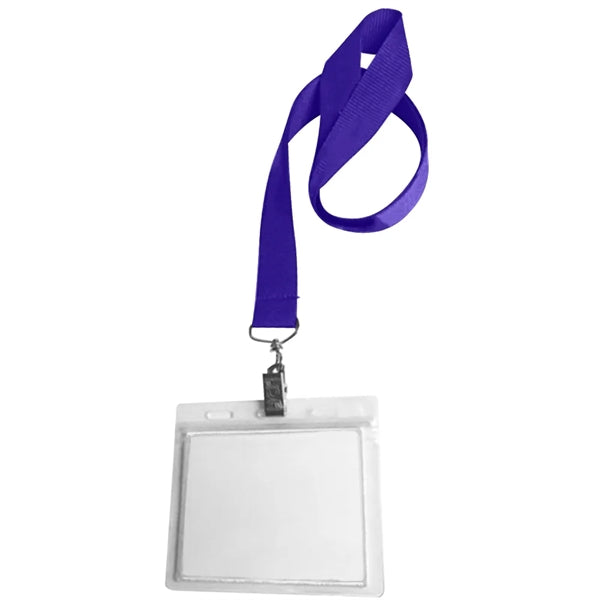 0.75" Lanyard Screen Printed with Badge Holder