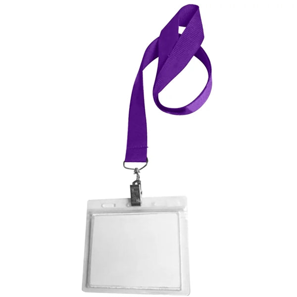 0.75" Lanyard Screen Printed with Badge Holder