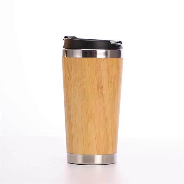 Stainless Steel Bamboo Travel Mug