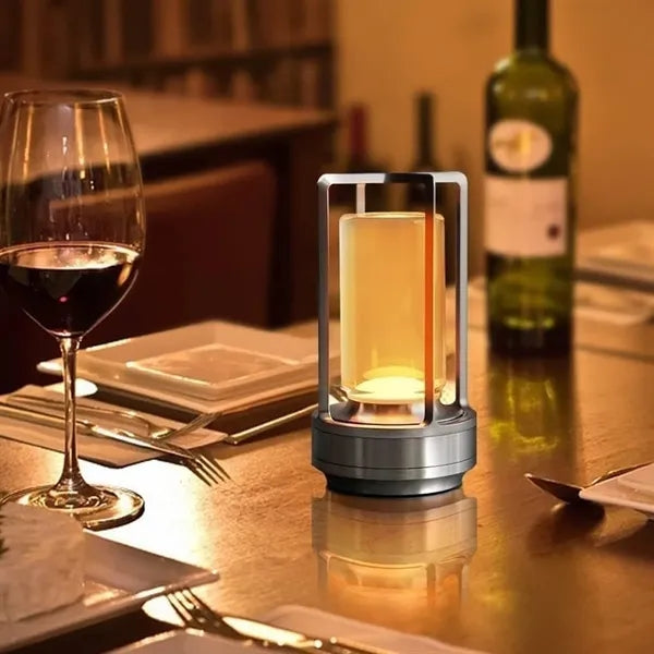 Portable Crystal Lantern Table Lamp