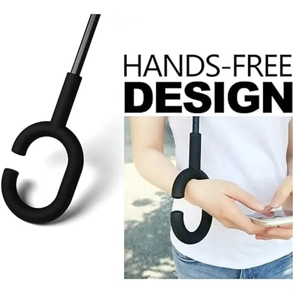Inverted Reverse Upside Down Umbrella With C-Shape Handle