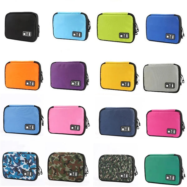 Mobile phone data cable storage bag