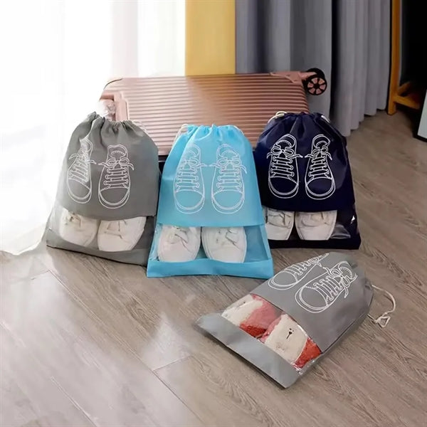 Portable Non-woven Shoe Drawstring Bags