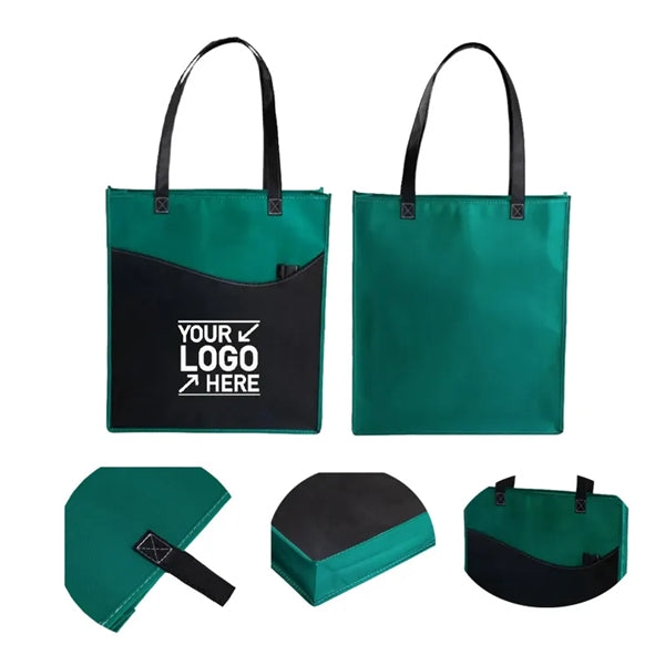 Shopping Grocery PP Non-Woven Tote Bags With Rivers Pocket