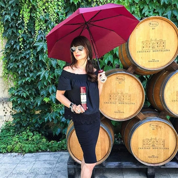 Folding wine bottle creative umbrella