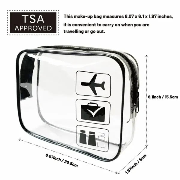 TSA Approved Clear Travel Toiletry Bag