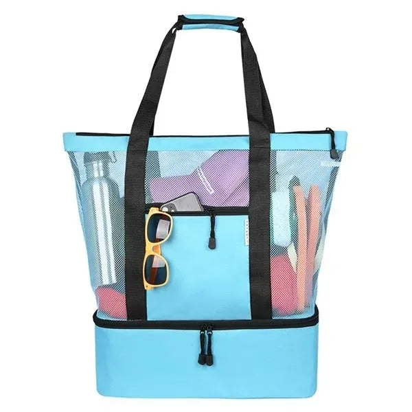 Mesh Beach Cooler Tote Bag