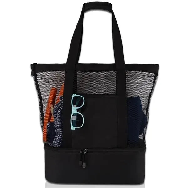 Mesh Beach Cooler Tote Bag