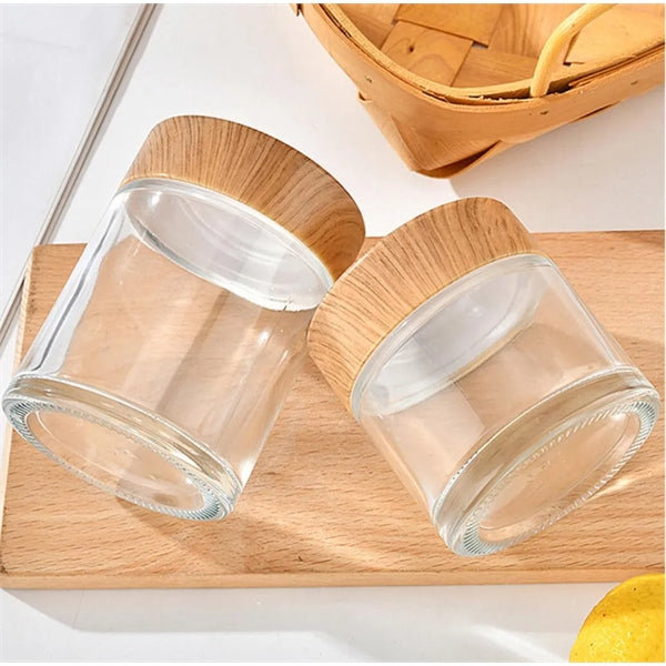 Glass Round Small Jars with Lids