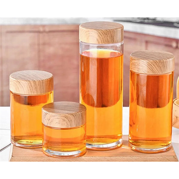 Glass Round Small Jars with Lids