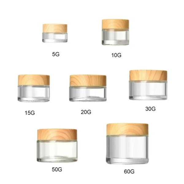 Glass Round Small Jars with Lids