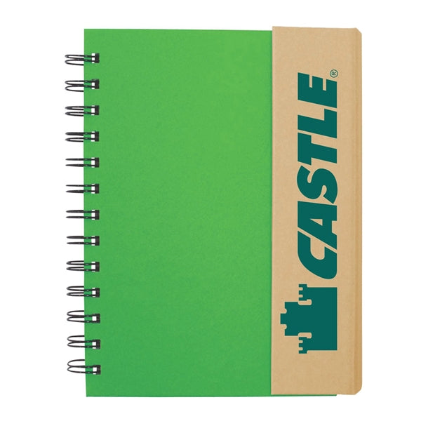 Eco-Recycled Magnetic Journal with Sticky Notes and Flags