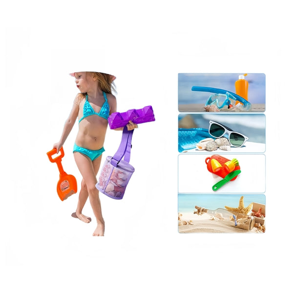 Kids Tote Cylinder Shell Beach Collecting Bags