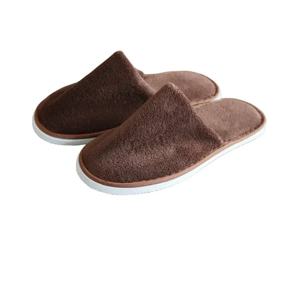 Coral Velvet And Comfortable Disposable Hotel Slippers
