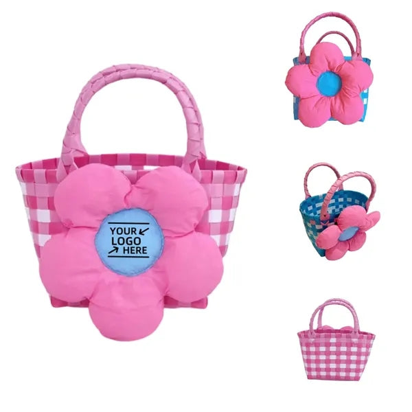Fashion Unique Flower Woven Cute Small Basket