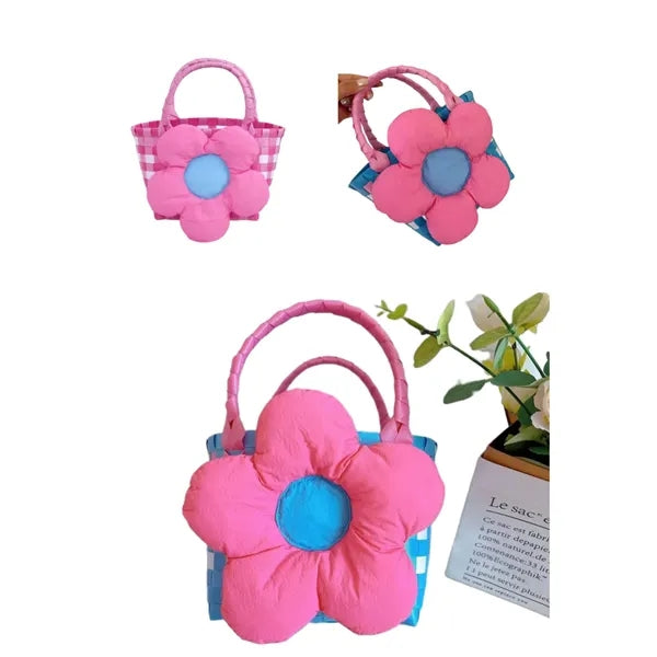 Fashion Unique Flower Woven Cute Small Basket