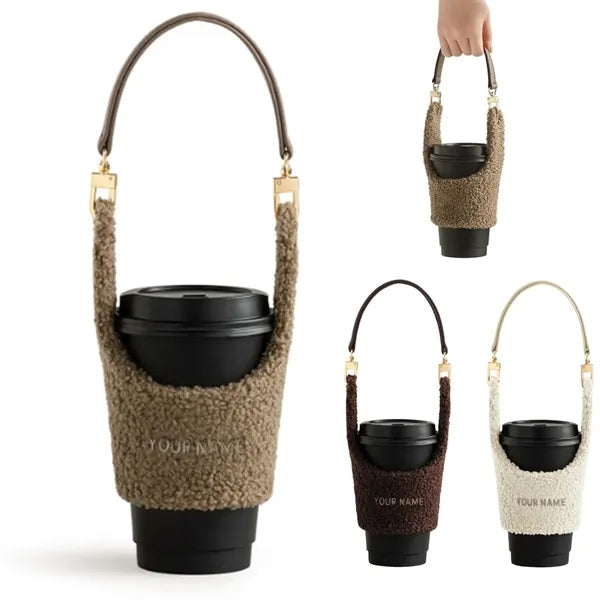 Plush Drink Carrier Coffee Cup Holder