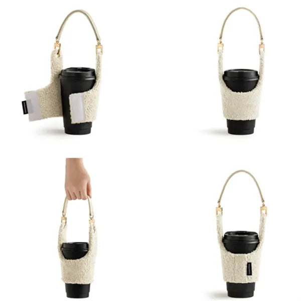Plush Drink Carrier Coffee Cup Holder