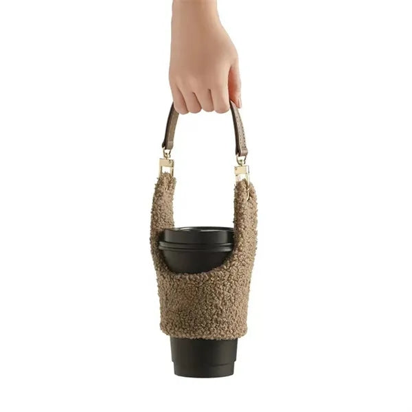 Plush Drink Carrier Coffee Cup Holder