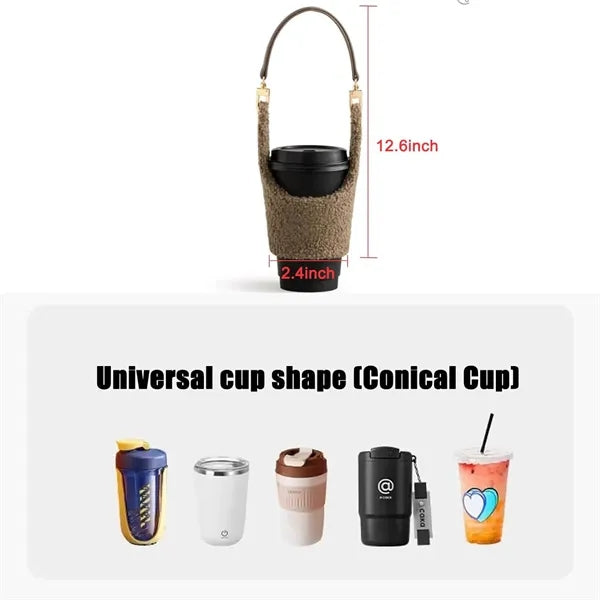 Plush Drink Carrier Coffee Cup Holder