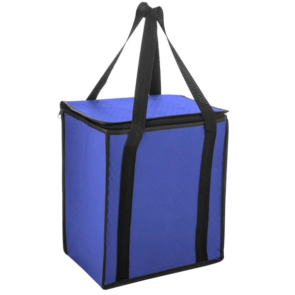 Insulated Tote With Square Zippered Top - Screen Print