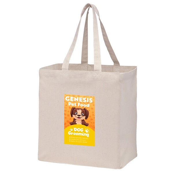 Recycled Cotton Canvas Grocery Bag - Full Color