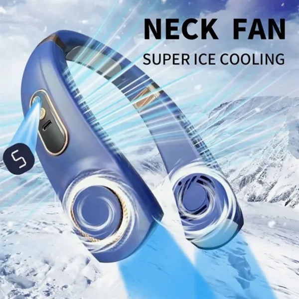 5 Speeds Smart Digital USB Charging Faster Cooling Neck Fan