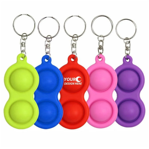 Push Bubble Sensory Fidget Toy Keychain