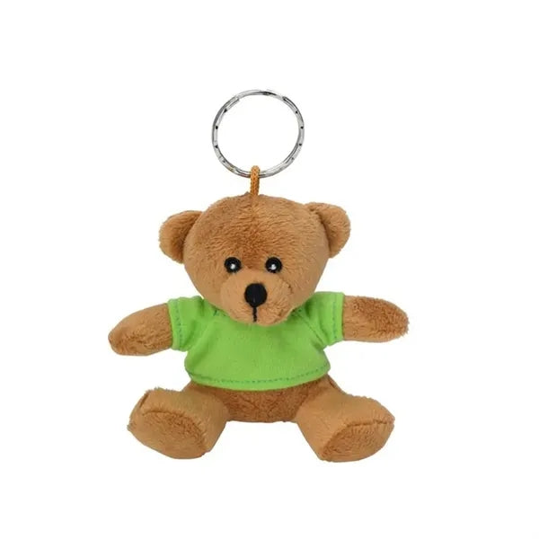 3 1/2" Bear Keychain w/ Logo on Shirt