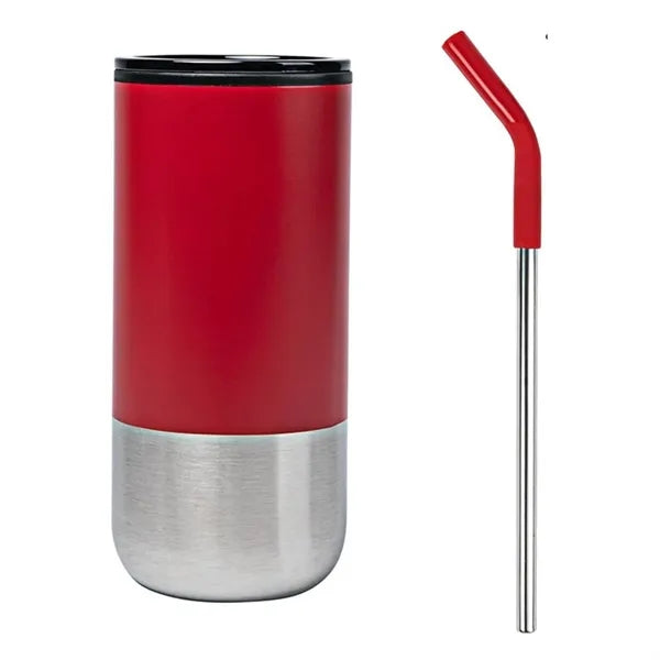 16 Oz Tumbler With Stainless Straw