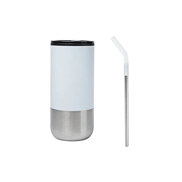 16 Oz Tumbler With Stainless Straw