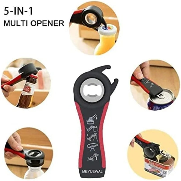 5 in 1 Multi Function Can Bottle Jar Opener Kit