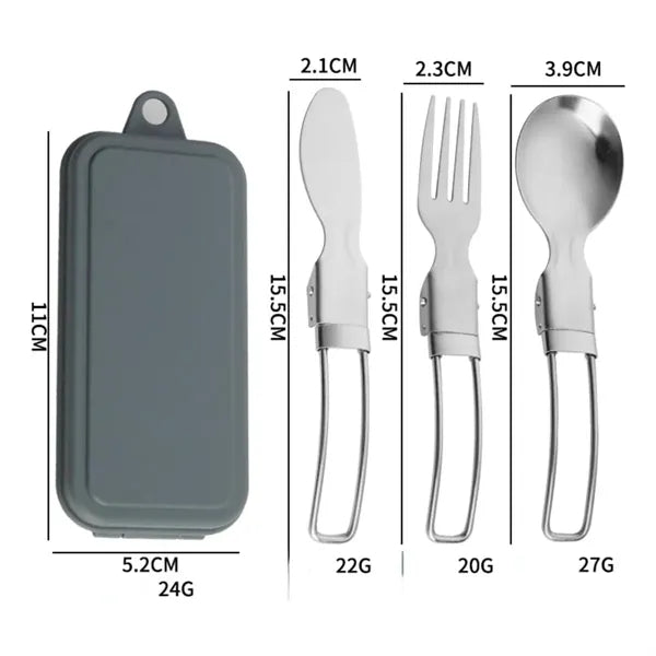 Foldable Camping Cutlery Set