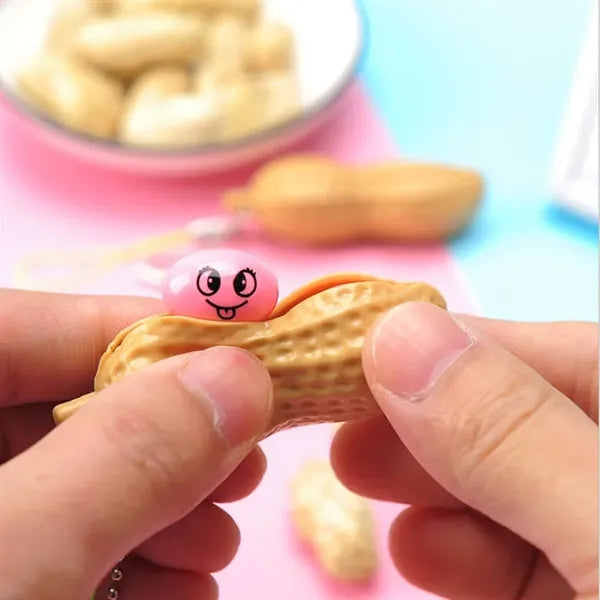 Fidget Toy Peanut Stress Reliever Keychain